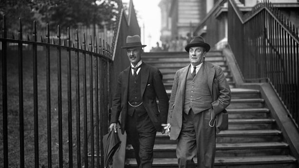 STANLEY BALDWIN (R) AND NEVILLE CHAMBERLAIN