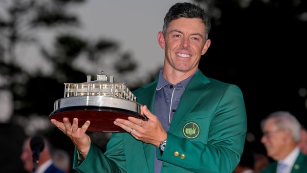Rory McIlroy with the Masters Championship trophy