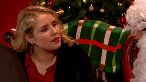 Hayley rumbles James dressed as Santa