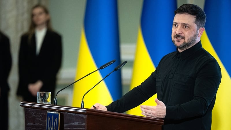 Ukrainian President Volodymyr Zelensky outlined the plan's contents point-by-point in a briefing with journalists in Kyiv (file image)