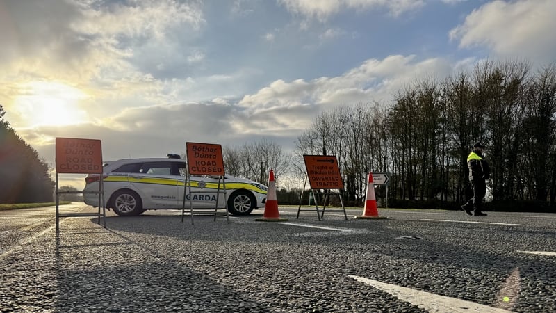 The N20 road between O'Rourke's Cross and Banogue in Co Limerick is closed