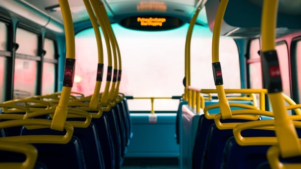 Interior of a public bus