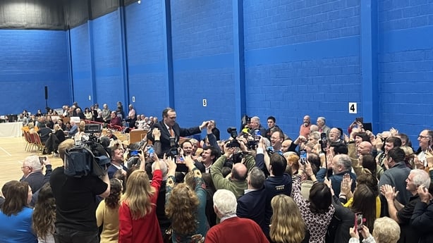 Supporters lift john Connolly in Galway