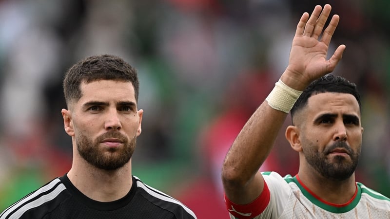Luca Zidane (L) was watched by his father Zinedine while Riyad Mahrez (R) scored twice for Algeria