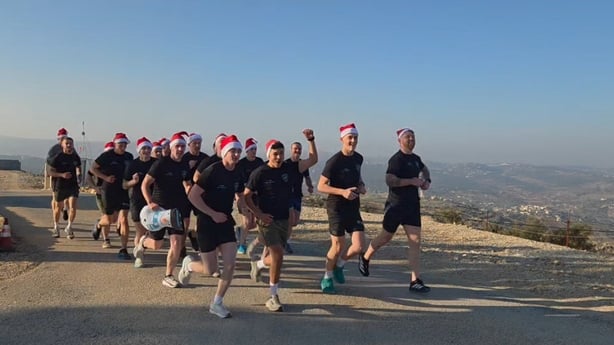 In Lebanon, members of the 127th Irish Polish Battalion ran the GOAL Mile in Camp Shamrock this morning.