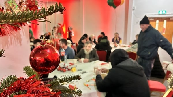 More than 500 guests have gathered at the RDS in Dublin for their Christmas dinner, organised by the Knights of St Columbanus.