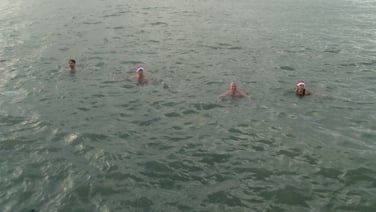 Christmas swims take place around the country