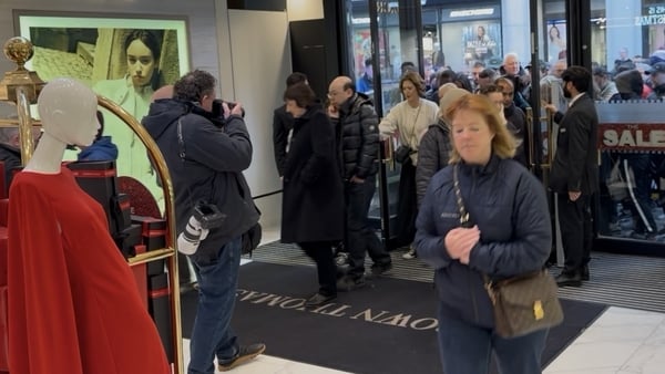 Shoppers seeking bargains at Brown Thomas in Dublin