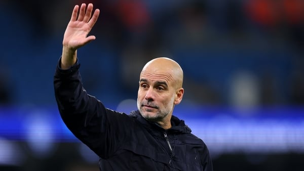 MANCHESTER, ENGLAND - DECEMBER 20: Pep Guardiola, Manager of Manchester City, waves to the fans after victory in the Premier League match between Manchester City and West Ham United at Etihad Stadium on December 20, 2025 in Manchester, England. (Photo by