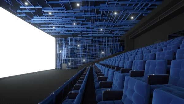 Cinema screen and seats