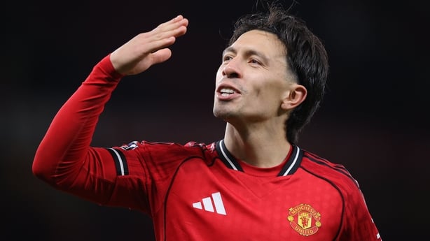 MANCHESTER, ENGLAND - DECEMBER 26: Lisandro Martinez of Manchester United celebrates after the Premier League match between Manchester United and Newcastle United at Old Trafford on December 26, 2025 in Manchester, England. (Photo by James Gill - Danehouse/Getty Images)