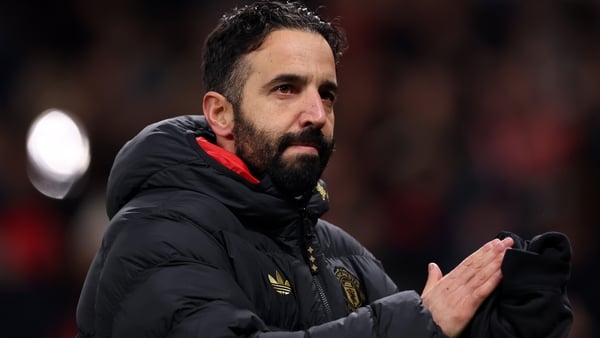 MANCHESTER, ENGLAND - DECEMBER 26: Ruben Amorim, Manager of Manchester United, acknowledges the fans following victory in the Premier League match between Manchester United and Newcastle United at Old Trafford on December 26, 2025 in Manchester, England.