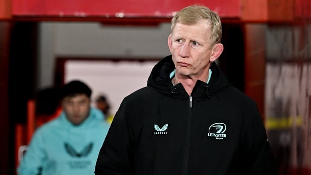 27 December 2025; Leinster head coach Leo Cullen before the United Rugby Championship match between Munster and Leinster at Thomond Park in Limerick. Photo by Brendan Moran/Sportsfile