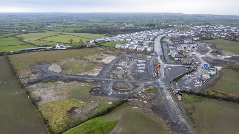 An aerial photo of Fraser Partners', Rivenwood Three development in Newtownards