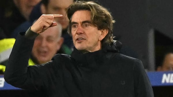 Tottenham Hotspur's Danish head coach Thomas Frank gestures on the touchline during the English Premier League football match between Crystal Palace and Tottenham Hotspur at Selhurst Park in south London on December 28, 2025