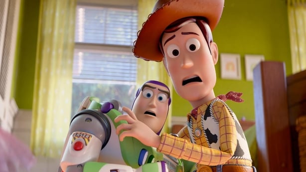 A shock for Buzz and Woody