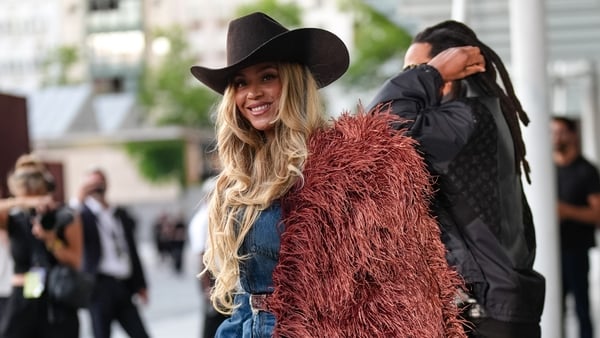 Beyonce pictured wearing a cowboy hat
