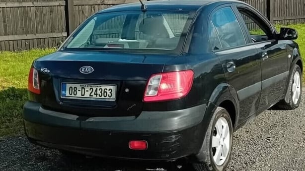 A picture of a Black Kia Rio is released as part of an information appeal into the double-murder of Tadhg Farrell and Mary Hoult in Edenderry