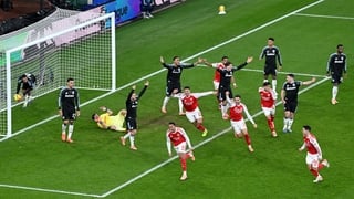 Gabriel of Arsenal celebrates scoring his team's first goal during the Premier League match between Arsenal and Aston Villa at Emirates Stadium on December 30, 2025 in London, England. (Photo by Alex Burstow/Arsenal FC via Getty Images)