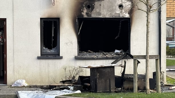 Photo shows damage to house in Finglas after arson attack