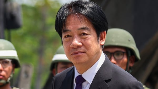 Taiwanese President William Lai visits a military base, in Kaohsiung, Taiwan