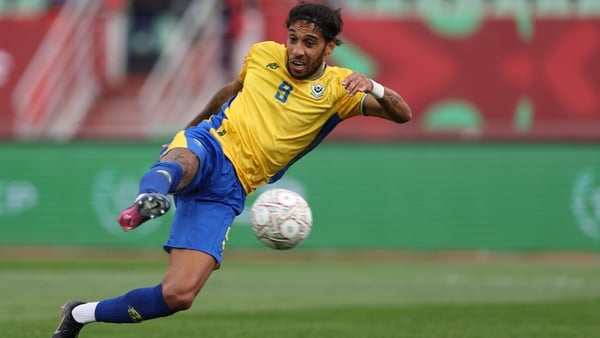 Pierre-Emerick Aubameyang in action for Gabon against Mozambique at this year's Africa Cup of Nations