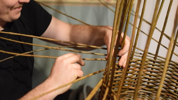 Tom Delaney working at his home workshop