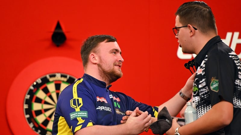 Luke Littler got the better of Gian van Veen at Butlins in Minehead in March