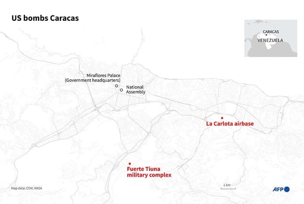 Map of Caracas,