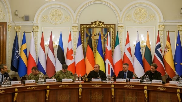 Rustem Umerov, secretary of the national security and defense Council of Ukraine, hosts a meeting of national security advisers in Kyiv, Ukraine