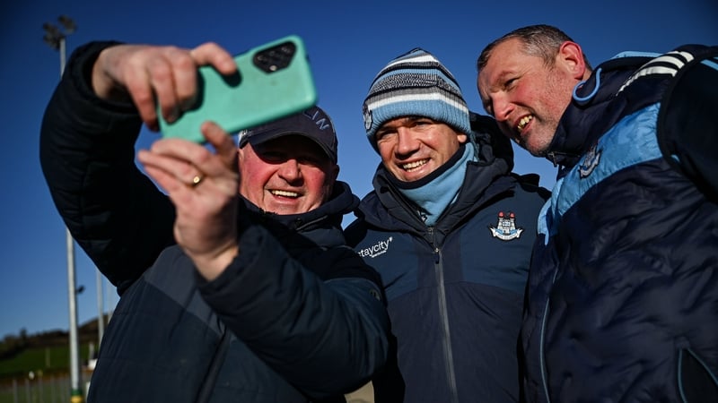 Ger Brennan with Dublin supporters prior to today's game