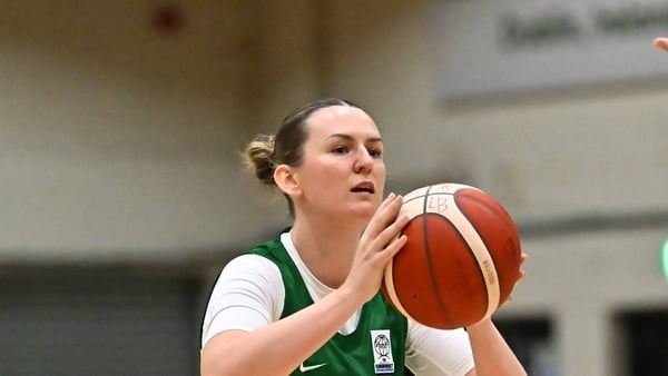 12 November 2025; Michelle Clarke of Ireland during the FIBA Women's EuroBasket 2027 Qualifiers Group A match between Ireland and Luxembourg at the National Basketball Arena in Dublin. Photo by Piaras Ó Mídheach/Sportsfile