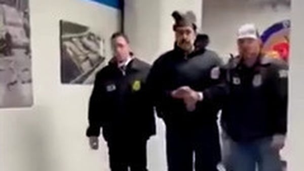 Maduro walks hallway at US drug enforcement agency following detention