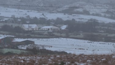 Snow and icy conditions in Donegal as temperatures drop