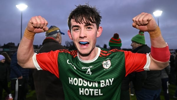 4 January 2026; Robbie Dolan of St Brigid's celebrates after his side's victory in the AIB GAA Football All-Ireland Senior Club Championship semi-final match between between St Brigid's of Roscommon and Scotstown of Monaghan at Kingspan Breffni in Cavan.