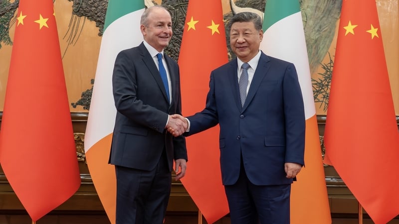 Taoiseach Micheál Martin met with Chinese President Xi Jinping in Beijing today