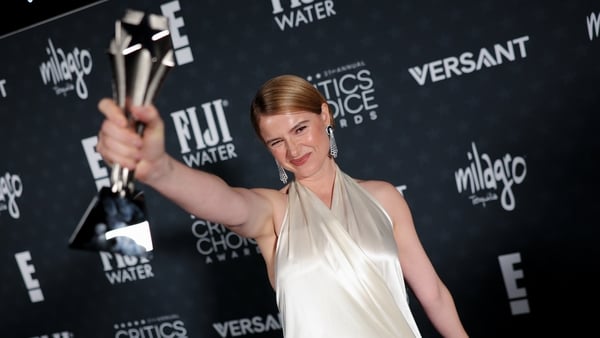 Jessie Buckley wins the Critics Choice Award for Best Actress for Hamnet at the 31st Annual Critics Choice Awards held at the Barker Hangar on 4 January, 2026 in Santa Monica, California