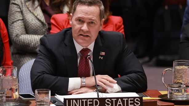 NEW YORK, NEW YORK - JANUARY 05: U.S. Ambassador to the United Nations Mike Waltz speaks at a Security Council meeting at the United Nations (UN) concerning the situation in Venezuela on January 05, 2026, in New York City. The Trump administration captured the President of Venezuela Nicolás Maduro a