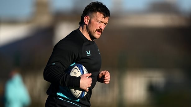 5 January 2026; Andrew Porter during Leinster Rugby squad training at UCD in Dublin. Photo by Shauna Clinton/Sportsfile