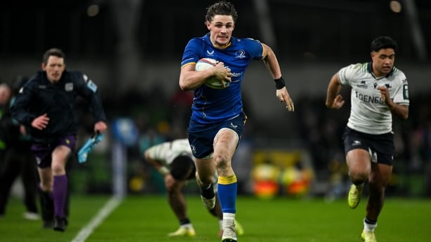 3 January 2026; Joshua Kenny of Leinster during the United Rugby Championship match between Leinster and Connacht at Aviva Stadium in Dublin. Photo by Brendan Moran/Sportsfile