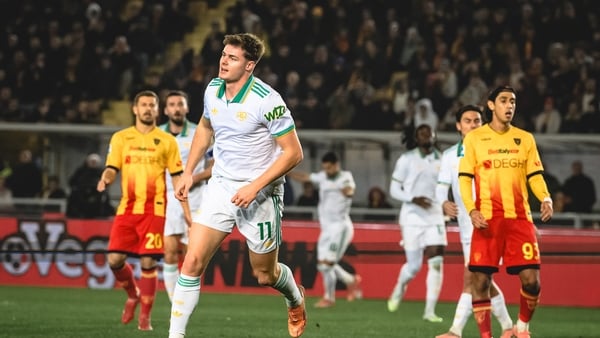 Evan Ferguson after scoring for Roma against Lecce in Serie A, January 2026