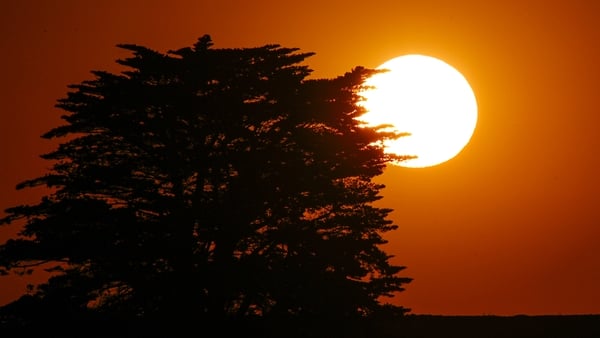 The sunset seen at Campbells Cove Beach melbourne australia