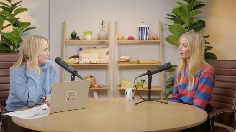 Speaking on the Good Hang with Amy Poehler podcast, Gwyneth Paltrow said: "I was getting a divorce, and then I got fired. It was so awesome" Screengrab: Good Hang with Amy Poehler