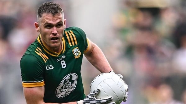 Bryan Menton of Meath during the GAA Football All-Ireland Senior Championship quarter-final match between Meath and Galway at Croke Park in Dublin.