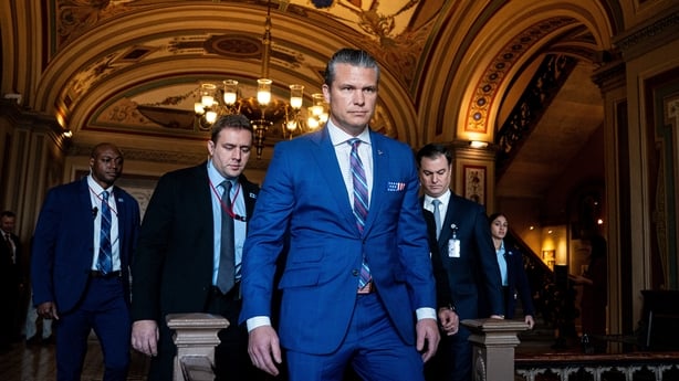 Pete Hegseth, US secretary of defense, arrives for an all-Senate briefing on Venezuela at the US Capitol in Washington