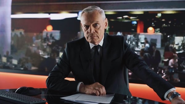 Undated handout photo issued by Paramount of Martin Clunes as disgraced BBC presenter Huw Edwards in Power: The Downfall of Huw Edwards. The two-part factual series, the first collaboration between 5's factual and scripted commissioning teams, will recoun