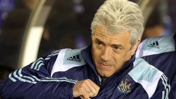 Newcastle United manager Kevin Keegan takes his seat before the English Premier league football match against Birmingham City at St Andrews , Birmingham , England , on March 17 , 2008.