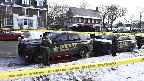 The scene of the shooting in Minneapolis