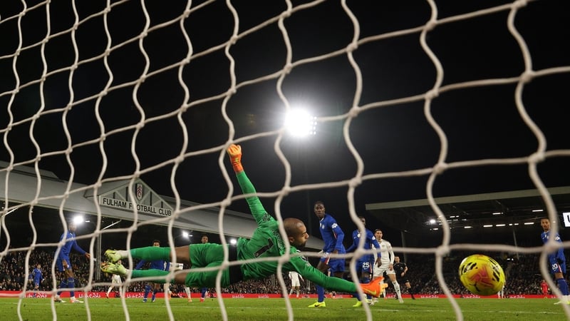 Harry Wilson's shot flies into the Chelsea net