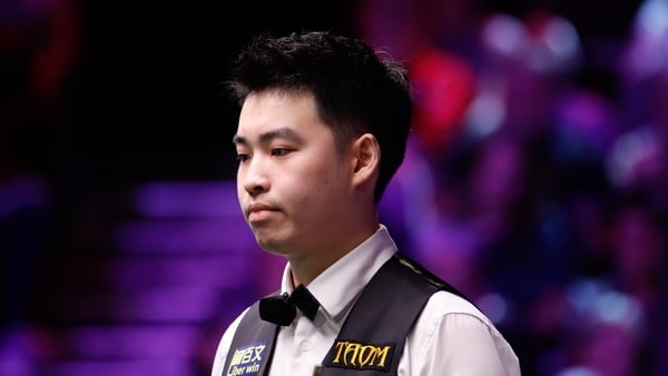 Si Jiahui of China reacts in the second round match against Judd Trump of England on day 5 of the 2025 UK Championship at Barbican Centre on December 3, 2025 in York, England.